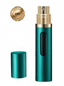 1pc Redesigned Perfume Spray Bottle, Portable Perfume Refillable Atomizer, Bottom Fill Mini Spray Travel Perfume Bottle, Pump Fills Directly From The Bottom Without Removing The Cap, 100% Pure Glass Inner Bottle, With A Visible Window So You Can Easily Know How Much Perfume Is Left, Available In 5ml / 8ml /10ml