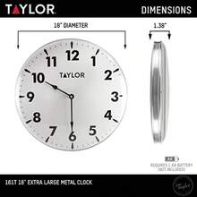 Taylor Precision Products Patio Clock 18Inch