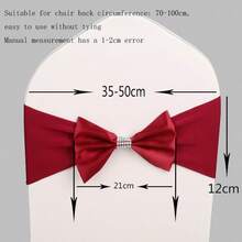 10 Stücke/25 Stücke elastischer Spandex Stuhlschärpe mit Strass-Schnalle, dehnbare Stuhlschleife Satinband für Party, Geburtstag, Hotel Hochzeit Dekoration, Halloween, Weihnachtsfeier Dekoration