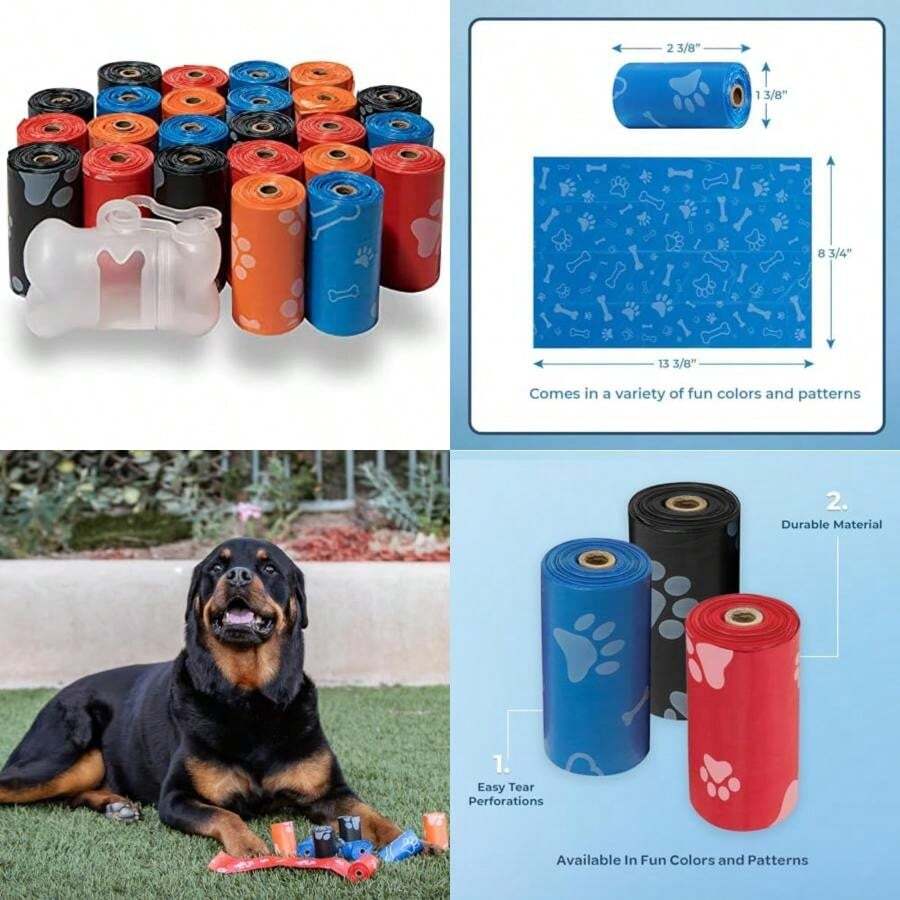 Scented Pet Waste/Poop Bag Refills(Colores Variados 360 Bags) - Tipo 9 - Ver 1