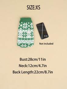 Un pulover tricotat din poliester cu model de Crăciun, călduros, confortabil, respirabil și cu o atmosferă de Crăciun. Este potrivit pentru pisici și câini de companie, pentru a fi purtat toamna și iarna (Produsul este de dimensiuni mici, se recomandă achiziționarea a 1-2 mărimi mai mari).