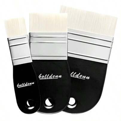 尼龙刷毛刷、绘画刷、油画刷、水彩刷、油画刷、丙烯画刷、墙面画刷、DIY绘画工具、美术用品、着色刷