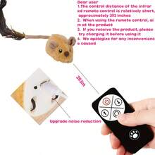 USB Rechargeable Remote Control Electric Toy Mice With Light Sensor, Durable Cat Toy, Cat Teasing & Entertaining Toy, Pet Toys