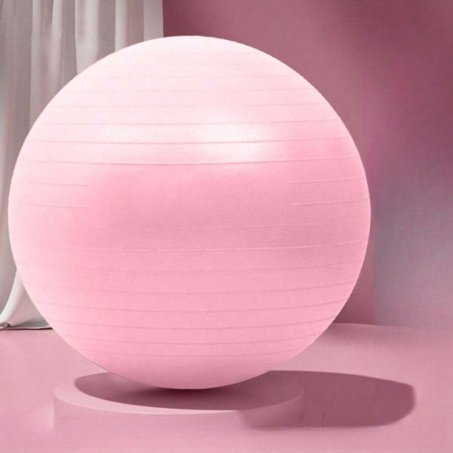 Multi-Function Exercise Ball, Suitable For Workout & Balance Training, For Home And Gym Use, Suitable For Adults, Thick Anti-Burst Fitness Ball, Balance Ball - Pink - View 1