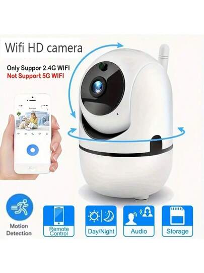1pc/ 2.4G WiFi Security Camera AI, 360° View, Remote Monitoring, Two Way Audio, Mobile App Control Ideal Home Business Security, Indoor/Outdoor Surveillance view 3