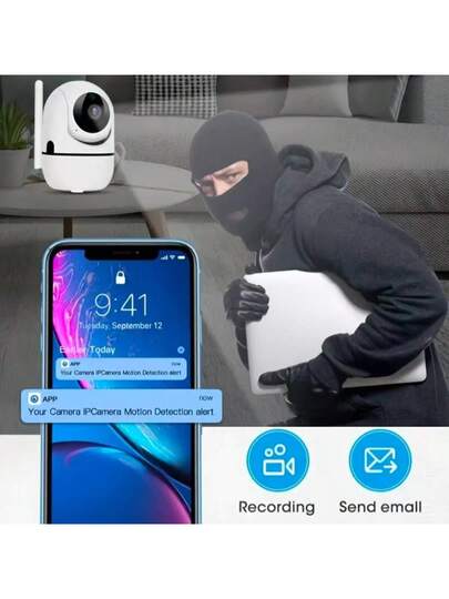 1pc/ 2.4G WiFi Security Camera AI, 360° View, Remote Monitoring, Two Way Audio, Mobile App Control Ideal Home Business Security, Indoor/Outdoor Surveillance view 8