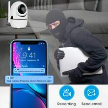 1pc/2pcs High Definition Camera AI-Powered 2.4G WiFi Night Vision Security Camera With 360° View, Remote Monitoring, Two-Way Audio And Mobile App Control - Perfect For Home And Business Security, Indoor Monitoring Camera - White - View 8