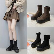 Women Ankle Boots & Booties - Terciopelo marrón - Ver 3