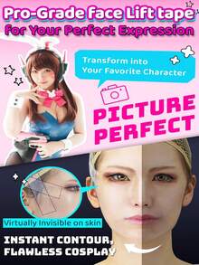 1 Roll/2 Rolls VECTill Face Lifting Tape, Makeup Slimming Invisible Small V-Line Tape, Lifting & Tightening Specialized Adhesive Tape - Multicolor - View 5