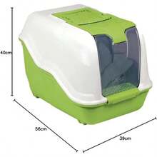 Fancy Pets Arenero con Tapa y Puerta Abatible para Gato Tamai Chico - Pequeño - Ver 10