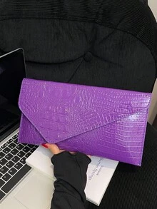 Small Envelope Bag, Unique Design Women Handbag , Purple - Purple - View 7