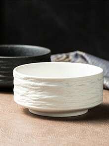 1 Marble Patterned Bowl, High-End Single Serving Grain/Rice Bowl, Suitable For Creative Rock Patterned Bowls In Kitchens And Restaurants, High-End Home Feel, Single Person Rice Bowl, New Plastic Bowl, Dessert Bowl, Commercial Black Bowl, Small Bowl