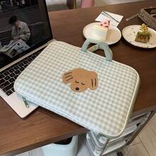 1 件棋盘格可爱卡通笔记本电脑收纳包 11/13 英寸内胆包