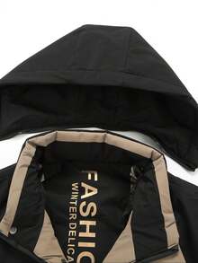 معطف قطن شتوي للرجال للاستخدام الخارجي، سميك ومقاوم للبرودة والدفيء، بتصميم كابوت، مناسب للارتداء في الطقس البارد في فصل الشتاء.