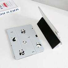1个熊猫图案iPad保护套，兼容iPad 7/8/9、iPad Air 5/4/3（第九代），带笔槽，硅胶全包覆式保护套，也适用于iPad Pro 11（2024款）、iPad Mini 5（三折版）、iPad Air 6。