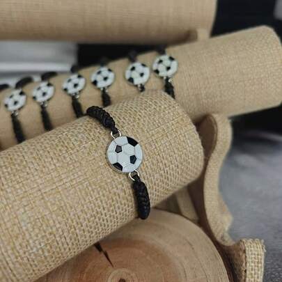 Football-Themed Bracelet Set, Unique Gift For Football Enthusiasts.Elegant, Delicate, And Subtle.