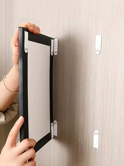 12/24 件挂画条 - 无钉挂画条重型挂画套件，配有超强双面钩环安装胶带，用于墙壁艺术、电源线、家庭、办公室的免钉胶带，无损可移除墙胶带，免打孔胶带条自粘相框固定海报墙钩装饰固定墙双面胶带，框架无痕自粘胶带。