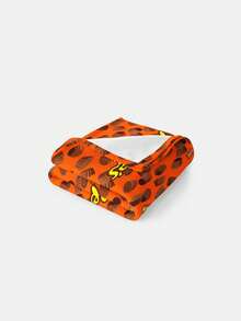 1pc Super Soft Flannel Blanket, Peanut Butter & Chocolate Pattern Throw Blanket, Snack Gift Blanket, Christmas Gift, Bedroom Decor, Picnic Blanket, Travel Blanket, Bed Blanket, Couch Blanket, Autumn Blanket, Soft Plush Blanket, Washable, Home, Travel, Outdoor Ideal Gift - Multicolor - View 4