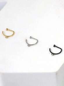 1/3/5 szt. Kobiety Mężczyźni Fałszywy kolczyk do nosa Modny 14K Złoty Kształt D Punk Hip Hop Kolczyki do nosa Nie przekłuwać Cienki Metalowy Jednostronny Klips do nosa Stal nierdzewna Perforacja Septum Odpowiednie dla nastolatków Biżuteria do ciała Paznokieć do ust, Kolczyk do paznokci, Kolczyk do nosa w kształcie litery D, Paznokieć do nosa, Paznokieć do ust, Kolczyk do wargi, Bez perforacji, Biżuteria do przekłuwania ciała człowieka, Punk Europejski i Amerykański Styl