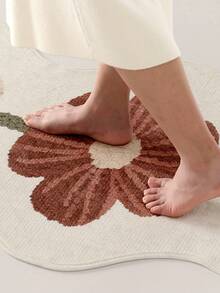 DAJIANG 1 pieza Tapete de pasillo con estampado floral vintage simple, alfombra antideslizante para entrada, alfombra suave, plegable y lavable, adecuada para sala de estar, cocina, baño, mesita de noche - Decoración del hogar, esponjosa y gruesa, adecuada para decoración de Halloween, Acción de Gracias, otoño/invierno, Navidad