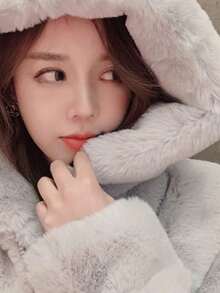 Women Faux Fur Coats - 淺灰色 - 查看 5