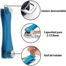 BAYLOVE Organizador de Llaves Compacto 2 Piezas Llaveros para Hombre y Mujer Práctico Bolsillo Organizador Llavero Ligero Titular de Clave Tamaño de Bolsillo Plegable Hasta 16 Llaves - 2PiezasNegro - Ver 2
