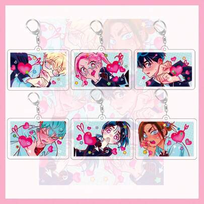 سلسلة مفاتيح أكريليك بشكل شخصية فضائية | سلسلة مفاتيح شخصية أنمي خيال علمي | هدية معجبين قابلة للجمع وتعليق على الحقيبة