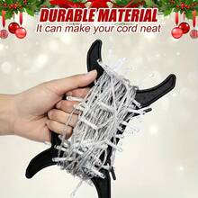 Dispositivo de almacenamiento de bombillas de Navidad, envoltura de cuerdas de bombillas, caja de almacenamiento de cables de luces de Navidad - Adecuado para luces de árbol, cables de extensión, estante de almacenamiento de luces de uso múltiple, mantenga sus decoraciones navideñas ordenadas