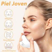 FANBOLD Gua Acero Inoxidable,Washa Reafirmante Antiarrugas,Guasha para Cara Cuerpo Cejas Cuello, Masajeador Herramienta de Guashas para Belleza y Cuidado (Plata (Corazón)) HFBI - Plata (Corazón) - Ver 9