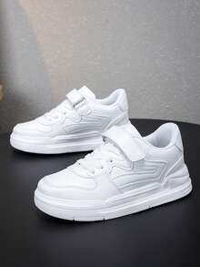 1 paire de chaussures de skate basses ajustables pour enfants, couleur classique, convient pour l'école, le campus, l'automne/l'hiver