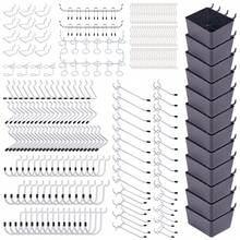 278PCS Pegboard Accessory Organizer Kit Pegboard Hook Kit With Storage Case For Organizing Various Tools, 1/8" 1/4" Pegboard Hook Assortment, Ideal For Hanging Storage, Garage Wall Accessories/ Easily Tidy Up Garage Walls - Multicolor - View 6