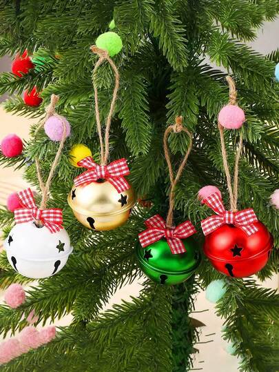 Christmas Tree Decoration Bells, Holiday Party Pendants - The Perfect Choice For Christmas Decoration, Winter Vacation And Birthday Party Gifts As Well As Home Decoration. Multiple Color Options (Red, Green, White) Christmas Decorations Room Decor