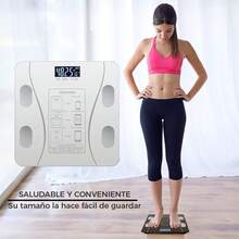 Báscula de baño electrónica Bluetooth Smart con función de medición de peso Báscula de baño electrónica con panel de vidrio Báscula de baño inteligente Capacidad máxima: 180 kg - Blanco - Ver 2