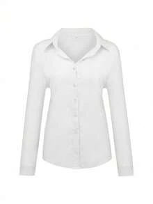 Women's Cotton Linen Blouse Long Sleeves Plus Size - 查看 4