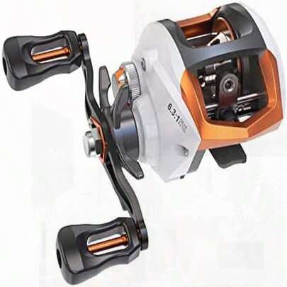 Compact Baitcaster Reel For Saltwater & Freshwater Fishing, Smooth With 27.6LB Drag & 12+1 Ball Bearings & 6.3:1 Gear Ratio