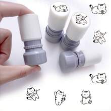 Cute Cat Stamp Set - Fun Cartoon Cat Design Stamps, Suitable For Crafting And Scrapbooking Decoration