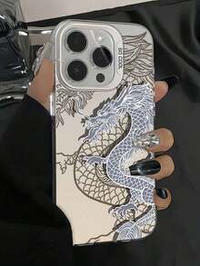 Pink Gucadi Chinese Style Electroplated Dragon Design 2020 New Year Couple Lens Frame Protective Case Compatible With Apple - Bạc - Xem 1