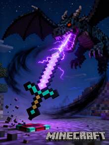 1 Stück Gedenkedition Regenbogen Licht aufladbare Diamantschwert Spiellicht, Minecraft Spiel Zubehör Geschenkmodell Schreibtischlampe, Pixel Themen Stil, RGB Nachtlicht Dekorationsartikel, Schlafzimmer/Wohnzimmer dekorative Wandleuchte mit Ladekabel, LED Nachtlicht, dekorative Umgebungsbeleuchtung, Schlafbegleiter Nachtlicht, kreative Lichtpendel, modernes neues kreatives Licht, Raumdekoration, perfektes Weihnachtsgeschenk