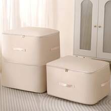 1 Thickened Twill Down Jacket & Quilt Storage Bag, Large-Capacity Compression Storage Bag, Clothing & Quilt Organizer Bag, Home Storage & Moving Bag. It Symbolizes The Space Saving Of Seasonal Storage, The Dust-Proof And Moisture-Proof Protection Of Clothing And Quilts, And The Convenience And Orderliness Of Moving Storage.