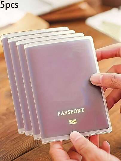 5-1 Travel Waterproof Passport Cover, Passport Holder With Multiple Card Slots, Thickened Anti-Scratch And Waterproof Id Book Cover, Vacation Passport Bag, Essential Travel Accessories For Men And Women, Summer Passport Cover, Passport Bag, Flight Light Travel, Multi-Card Passport Cover, Frosted Waterproof And Wear-Resistant Id Cover For Studying Abroad And Traveling Abroad