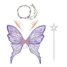1pc Star-Shaped ABS (ABS Resin) Pentagram Magic Wand, Angel Star Fairy Magic Wand, Double Heart Magic Wand, Stage Performance Prop, Suitable For All Seasons,Party - Silver - View 9