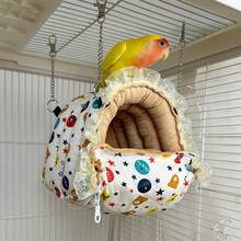 1pc Parrot Cotton Nest, Warm Nest With Lining, Thick Nest For Bird Cage, Suitable For Overwintering, Heating And Insulation For Parrots, Macaws, Cockatoos And Other Birds