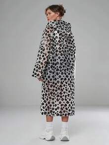 EVA Fashionable Leopard Print Rain Poncho - Lightweight, Portable, All-Season Raincoat With Adjustable Hood, Long Sleeves, And Side Pockets For Outdoor Activities, Stylish Rainwear, Raincoat, Leopard Print Cape, Poncho, Premium Rainwear,Spring Summer Picks,Brides Maid Gifts,Room,Bedroom Decor,Beach,Travel,For Men,For Women,Vacation,Cute Stuff,Mother's Day Gift,Bedroom Decor,Garden,Kitchen Decor,Summer,Beach,Travel Essentials,Room Decor,Squishy,Graduation - Multicolor - View 8
