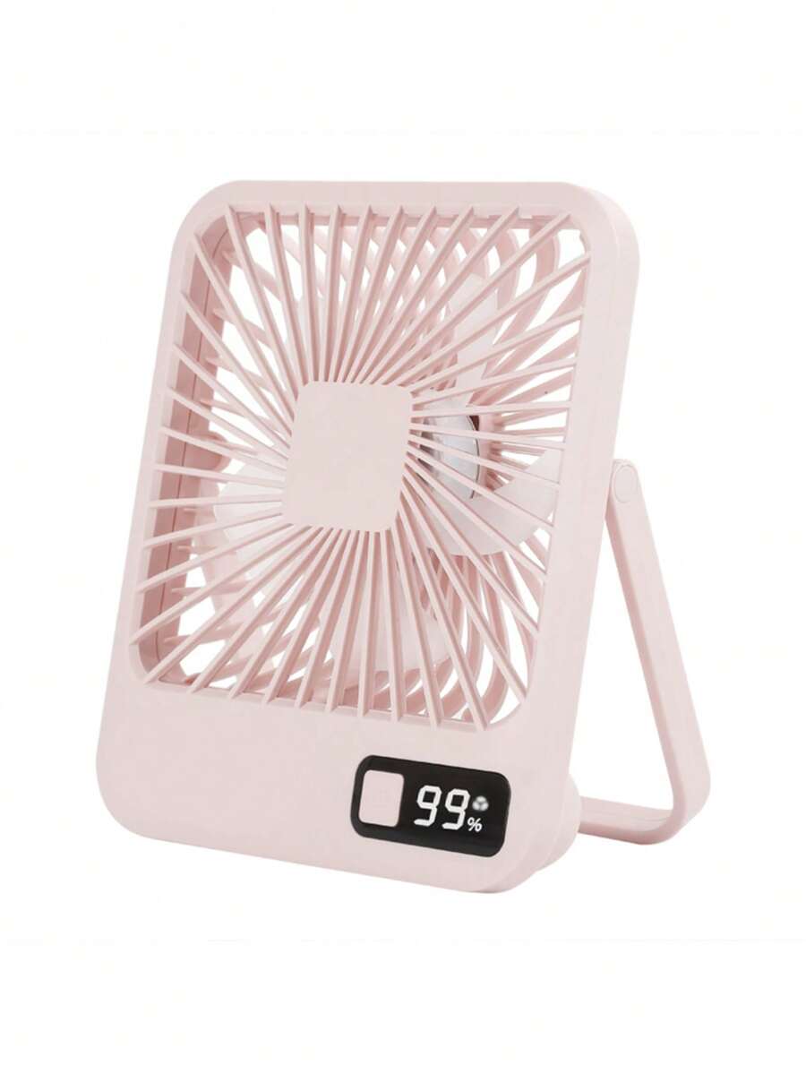 New Desktop/Wall-Mounted USB Fan, Portable Desk Fan For Home, Dorm, Bedroom - 粉色 - 查看 1
