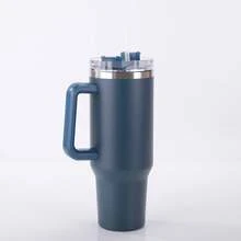 1pc 40oz Tumbler Vacuum Stainless Steel Insulated And Cold Drink Cup With Straw For Hydration Enthusiasts, Coffee, Outdoor Sports And Travel,Ideal For Back To School,Water Bottle For Christmas. Straws And Cleaning Brushe Can Be Burchased Separately(Compatible With Stanley Cup)