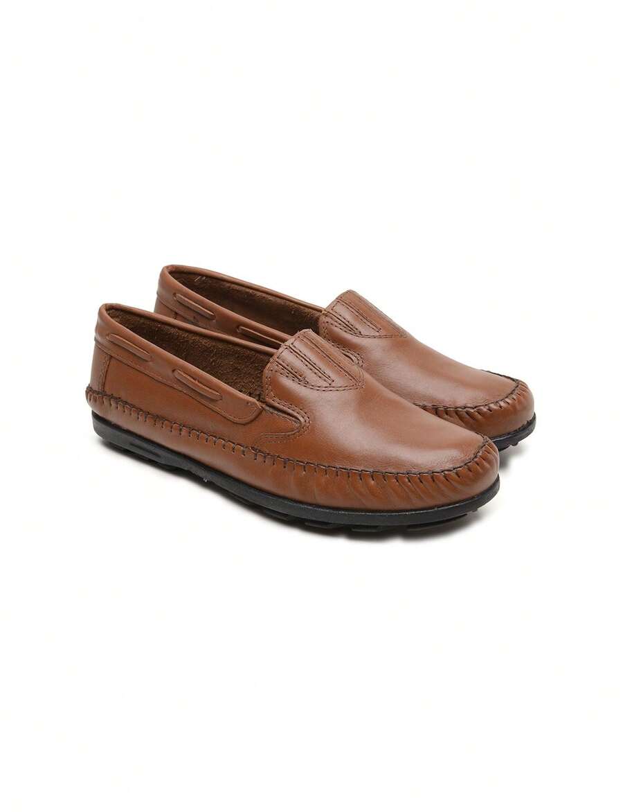 Mocassim Sapatilha Masculino Couro Legítimo Scarpazi 920 - Caramelo - Visão 1