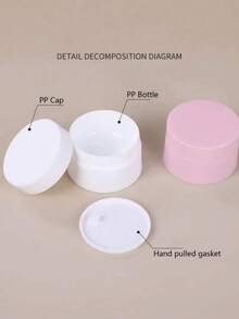 2 قطعة/مجموعة وعاء مكياج فارغ سعة 15-50 جرام، حاويات صغيرة قابلة لإعادة التعبئة، أوعية بلاستيكية بغطاء دائري للكريمات والسفر - متعدد الألوان - مشاهدة 5