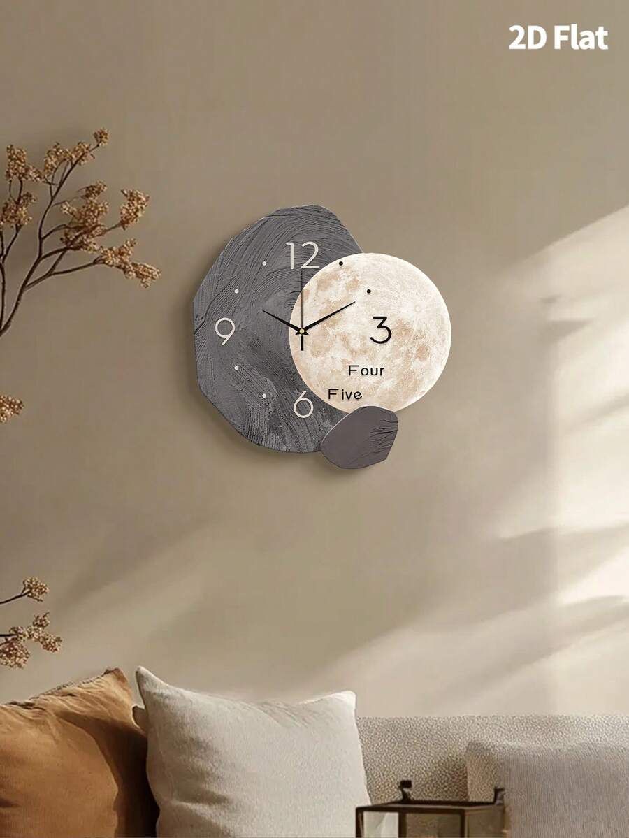 1 pieza Reloj de pared de arte abstracto de alta gama de 12 pulgadas/16 pulgadas, movimiento de cuarzo súper silencioso, sin sonido de tic-tac, adecuado para decoración de habitaciones, decoración del hogar, decoración de la sala de estar, decoración de paredes del dormitorio, decoración de paredes, decoración del aula