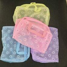 5-teiliges Reise-Kulturtasche-Set - Blumenmuster & durchsichtige PVC-Kosmetiktaschen mit wasserabweisenden Reißverschluss - Mehrkammer-Organizer für Flaschen, Kosmetika & Bürobedarf - TSA-konforme Flughafen-Essentials, Gym-Duschkorb, Muss-haben für College-Wohnheim, Kreuzfahrt-Urlaubspackung, minimalistischer Vanity-Organizer