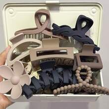 10pcs - Women's Hairpin Set, Suitable For Daily Wear, Hairpins With Patterns For Thick Hair, Non-Slip Hair Accessories, Multiple Styles, Neutral-Colored Hairpins And Combination Sets. An Ideal Choice For Girls On Party Occasions, Or As An Exquisite Gift For Friends And Girlfriends.